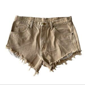 𝅺Wrangler Cutoff Tan Jean Shorts Womens 31